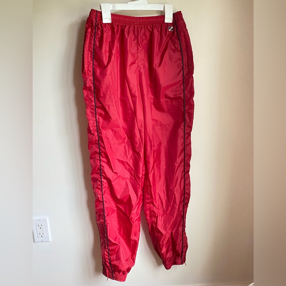 Vintage Ralph Lauren Red Polyester Joggers ( size S )